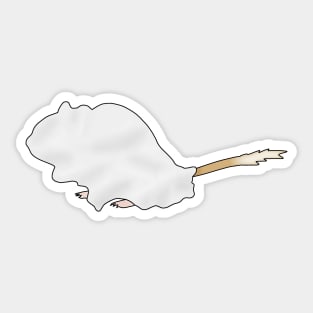 Gerboo (cute gerbil ghost costume) Sticker